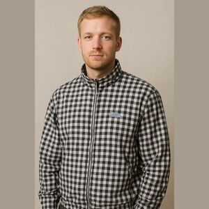 Duckster Men's Large Black White Plaid Jacket